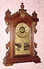 C.1890, E. Ingraham and Co., Bristol, Conn., 8-day  time/strike mantel clock, LIBERTY model made exclusively for Chas. F. Adams in Erie, PA. 