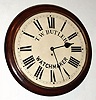 C.1890, German, for the English Market,  Muller and Co., 15" dial clock nicely restored, fusee movement. 