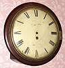 C.1835, English, Jn. Peniston, Horncastle, timepiece dial clock (12"), fusee movement, less hands, as found. 