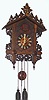 C.1900, American Cuckoo Clock Co., Philadelphia, nice inlaid cuckoo with original rack of leaves. 2-wt, 30 hour. 