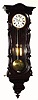 C.1860, Austrian, 2-Wt,  Vienna Regulator,  in a dark serpentine case. 