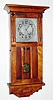 C.1920, William L. Gilbert Clock Co., "No. 3038 - Leeds", 8-day time and strike wall clock. 
