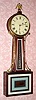 C.1830, Boston area Unsigned, 8-day banjo timepiece, weight driven. 