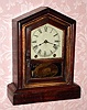 C.1880, New Haven Clock Co., 8-Day Cottage, similar to Gem or Tuscan, with deep molded base and gilt trim. 