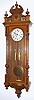 C.1880, German, Gustav Becker, 2-Wt,  Vienna Regulator,  8-day, rod strike in a walnut and veneer case. 