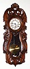 C.1880, German, for the French market, serpentine wall regulator, 8-day time and gong strike. 