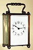 C.1910, French, Brass Cased Carriage  timepiece, with cylinder 'scape, in the simplest souvenir style case, with flat top and bottom held on by 8 "ball-screws" 