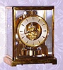 C.1957, Swiss, LeCoultre, ATMOS,  serial No. 78549, brass and glass perpetual motion clock, wound by changes in temperature and pressure. 
