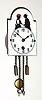 C.1930's, German, 30-hour pendulette novelty wall timepiece. 