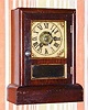 C.1865, Seth Thomas Clock Co., "Cottage E", 30-hour time/alarm rosewood cottage timepiece. 