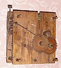 C.1825, American, 30-hour time/strike Ashby, Mass., type tall clock wood movement. 