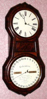 C.1870, Seth Thomas Clock Co., "Office Calendar No. 1", 8-day calendar timepiece, figure 8. — Antique Clocks Price Guide