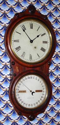 C.1891, (dated on rear), Seth Thomas Clock Co., "Office Calendar No. 4", 8-day calendar wall timepiece. — Antique Clocks Price Guide