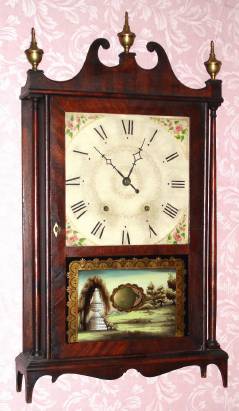 C.1825, Seth Thomas, Plymouth, Conn, Pillar and Scroll, 30 hour wooden works, 2-wt time and strike. — Antique Clocks Price Guide