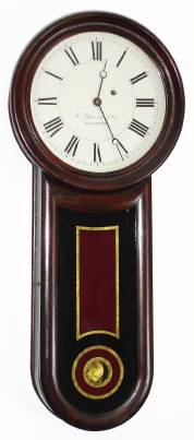 C.1880, E. Howard and Co., Boston, "Regulator No. 11", or keyhole model wall clock, weight driven, 8-day. — Antique Clocks Price Guide