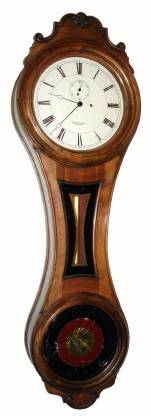 C.1880. E. Howard and Co., Boston, "No. 6 Regulator, Figure 8" in a walnut case, 8-day, weight driven, time only. — Antique Clocks Price Guide