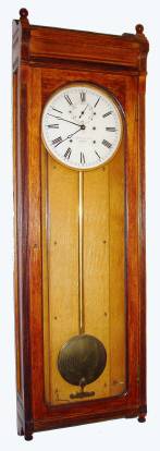 C.1895, E. Howard and Co., "Regulator No. 89", in oak, 8-day weight driven timepiece, perhaps their most popular institutional model. — Antique Clocks Price Guide