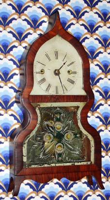 C.1845, Forestville Mfg, J. C. Brown, shelf acorn, fusee movement, with French feet and in excellent condition. — Antique Clocks Price Guide