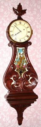 C.1976, Seymour B. Hall, Duxbury, Ma, modern reproduction of a lyre banjo. — Antique Clocks Price Guide