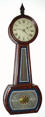 C.1835, Horace Tifft, North Attleboro, Mass., 8-day banjo timepiece, weight driven. — Antique Clocks Price Guide