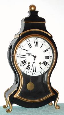 C.1775, Swiss, Neuchatel clock, 8-day, time and strike, silk thread suspension, crown verge escapement. — Antique Clocks Price Guide