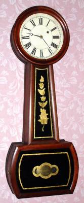 C.1860, Attleboro, Mass, Geo. Hatch, [unsigned] for Dan'l Pratt and Sons, 49 Union St, Boston (at this address from 1853 to 1871). Pratt card tacked inside case. — Antique Clocks Price Guide
