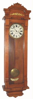 C.1911, New Haven Clock Co., "Columbia", 30-day wall timepiece, double spring. — Antique Clocks Price Guide