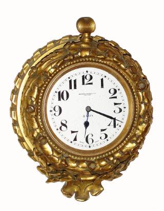 C.1910, Swiss for Edward F. Caldwell, New York, fancy auto or coach clock with rear hanger, 8-day, jeweled lever movement, stem wind and set. — Antique Clocks Price Guide
