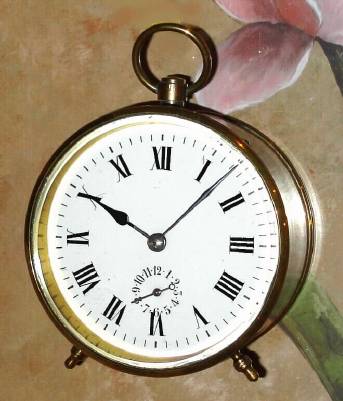 C.1900, French, 8-day drum alarm timepiece with a pull off rear cover. — Antique Clocks Price Guide