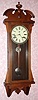 C.1893, Waterbury Clock Co., CARLETON, walnut cased, 8-day time and strike wall clock. 