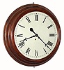 C.1890, E. Ingraham and Co., Bristol, Conn, "Gallery  No. 150; 18 Inch" in walnut, 8-day timepiece. 