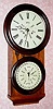 C.1865, L.F. and W.W. Carter, 8-day, 2-weight calendar wall timepiece with a B. B. Lewis calendar mechanism. 
