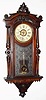 C.1880, F. Kroeber, NY "Regulator No. 30", walnut wall clock, 8-day time only, with original etched glass. 