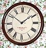 C.1900, E. Howard and Co., 24" Marble Dial, custom order with heavy walnut bezel, probably to match the interior of a public building. 