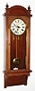 C.1891, Waterbury clock Co, "Regulator No. 3" in oak, 2-weight, wall timepiece, 8-day with dead beat escapement and seconds hand below 12. 