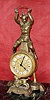 C.1895, French, Rare "Jester" Swinger, 8- day mysterious oscillating timepiece. 