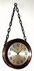 C.1926, Chelsea Clock Co., rare 10" CHELSEA CHAIN CLOCK, Ship's Bell, for Tiffany and Co., New York [on dial], hinged bezel, with factory bronze chains connected in center for wall hanging, the whole with original copper-bronze finish, serial No. 172729. 
