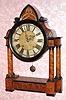C.1750, Jacques Sandoz, Paris, crown/verge, time and bell strike gothic style mantel clock, burled case, 8-day. 