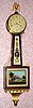 C.1918, Waltham Clock Co., Waltham, Mass, Willard model weight banjo, 8-day, serial No. 6829, gilt bracket. 