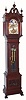 C.1913, Seth Thomas Clock Co., Model 2274 Sonora,  8-day, 3-wt, chiming longcase, with painted brass dial and rolling moon, mahogany case with turned and reeded side columns and carved paw feet, removable hood. 