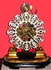 C.1870, English, Joseph Mayer, Lord St., Liverpool, (1803--1886) 3-Tr, 8-Bell Skeleton Clock in a heavy scroll frame, and a display case (original cracked dome included). 