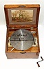 C.1895, Swiss, Mira, Disc playing music box, in an oak case, and with dozen original 9.3" discs. 
