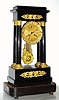 C.1860, French, 4-column Empire style mantel clock with original dome and base. 