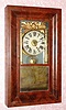 C.1842, Joseph Ives, Plainville, Conn., 8-day time and gong strike OG column clock.