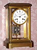 C.1900, French, LeRoy and Fils, Palais Royal, Paris, 8-day time and strike, 4-glass "crystal regulator" mantel clock, solid dial, in an extra heavy brass case with cast top and shaped base, serial No. 10183 (signed on dial and mov't).