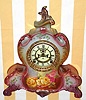 C.1904, Ansonia Clock Co., Royal Bonn, "La Vendee", 8-day time/strike porcelain mantel clock.