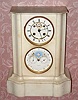 C.1890, French, Achille Brocot and Fils, Double Dial Perpetual Calendar, in a white marble case with restorations. 