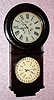 C.1875, Welch, Spring and Co., Bristol, Conn, 2-Wt Lewis Calendar, similar to the No. 2 model, but with 10 inch calendar dial, 3 ft case length and uncommon 2-wt Welch design movement, rosewood veneer. 