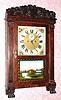 C.1830, S. Clark for Hill, Wells and Co., Straitsville, Conn, a Salem Bridge (Naugatuck) shelf clock with restorations. 