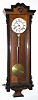 C.1870, German, 1-Wt, Vienna Regulator, in a walnut case with ebonized accents, 8-day, time only. 